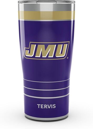 Tervis Traveler James Madison Dukes - MVP Triple Insulated Tumbler Travel Cup Keeps Drinks Cold & Hot, 20oz, Stainless Steel in Saudi Arabia