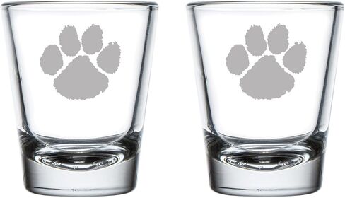 MIP Set of 2 Shot Glasses 1.75oz Shot Glass Paw Print in Saudi Arabia