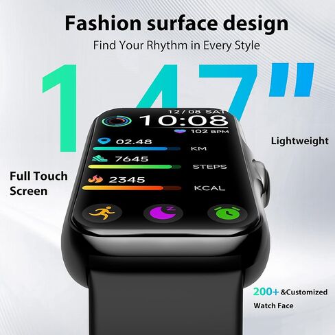 جهاز تتبع اللياقة البدنية مع معدل ضربات القلب المستمر على مدار 24 ساعة طوال أيام الأسبوع، مراقب الأكسجين في الدم، ساعة ذكية مع مراقب النوم، IP68 مقاوم للماء، عداد الخطوات للنساء والرجال in Kuwait