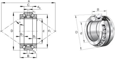 1 قطعة تحمل 562018 562018/GNP4 مزدوج الاتجاه الاتصال الزاوي التوجه الكرات أدوات الآلات المغزل BRG in Kuwait