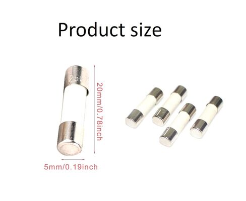 16A, T16A, 16AH250V, 16AH, Ceramic Fuse, T16A 250V, Slow Breaking Fuse 5 * 20mm /0.19 * 0.78inch (20Pcs) in Saudi Arabia