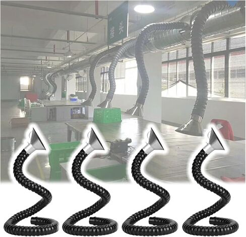 3.3 FT Flexible Duct Hose - 68MM (2.7 in) Adjustable Air Extractor for Welding Fume, HVAC, Woodworking & Lab Use - 2 pcs Bending & Fixing Arm in Saudi Arabia