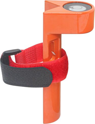 Grade Rod Level, Pole Rod Bubble Level with Adjustable Tie Strap, Aluminum Alloy Stick Right Angle Leveling Tool, 90 Degree Large Handheld Fixed Special Horizontal Bubble Level for Vial Tower Ruler in Saudi Arabia