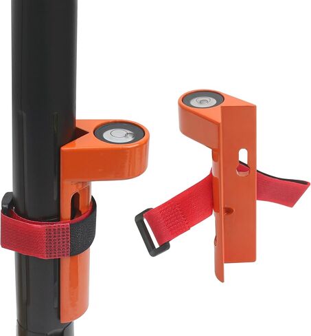 Grade Rod Level, Pole Rod Bubble Level with Adjustable Tie Strap, Aluminum Alloy Stick Right Angle Leveling Tool, 90 Degree Large Handheld Fixed Special Horizontal Bubble Level for Vial Tower Ruler in Saudi Arabia