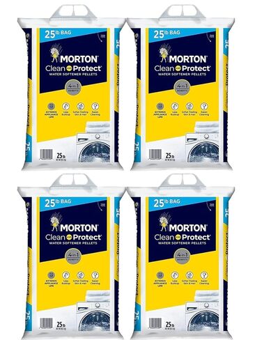 Morton Salt Clean and Protect Water Softener Salt Pellets, 25 LBs Bag (Pack-4) in Saudi Arabia