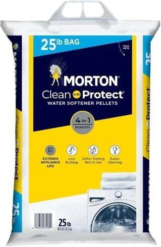 Morton Salt Clean and Protect Water Softener Salt Pellets, 25 LBs Bag (Pack-4) in Saudi Arabia