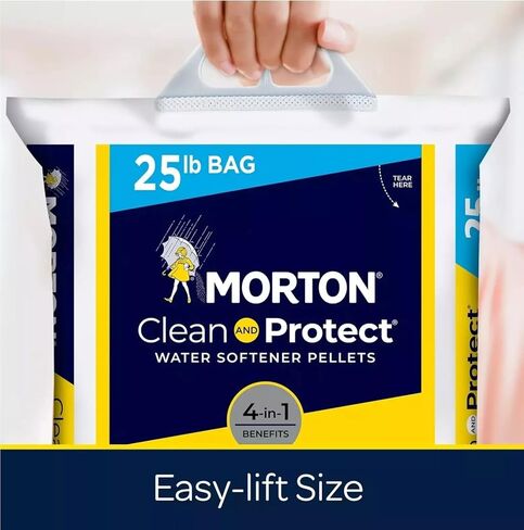 Morton Salt Clean and Protect Water Softener Salt Pellets, 25 LBs Bag (Pack-4) in Saudi Arabia