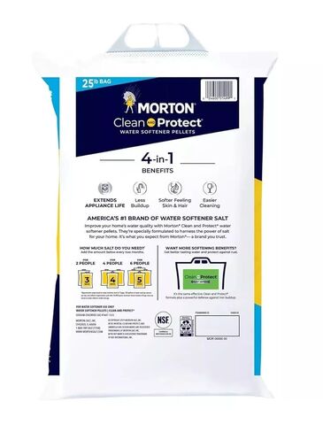 Morton Salt Clean and Protect Water Softener Salt Pellets, 25 LBs Bag (Pack-4) in Saudi Arabia