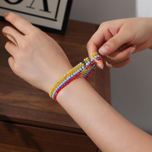 Beaded Bracelets for Women, 4pcs Stackable Healing Crystal Bead Women's Bracelet Summer Jewelry, Inspirational Gifts for Women in Kuwait