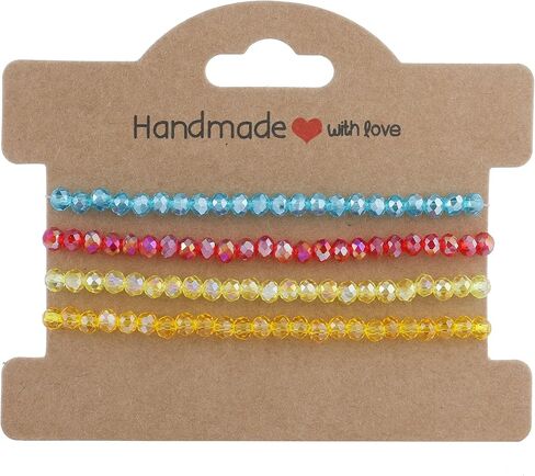 Beaded Bracelets for Women, 4pcs Stackable Healing Crystal Bead Women's Bracelet Summer Jewelry, Inspirational Gifts for Women in Kuwait