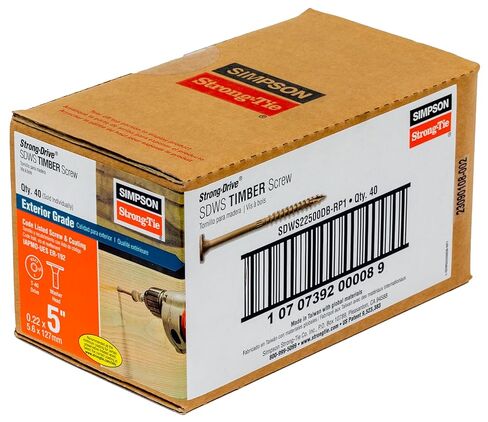 Simpson Strong-Tie SDWS22500DB-RP1 Strong-Drive SDWS Timber Screw (Exterior Grade) — 0.220 in. x 5 in. T40, Tan in Saudi Arabia