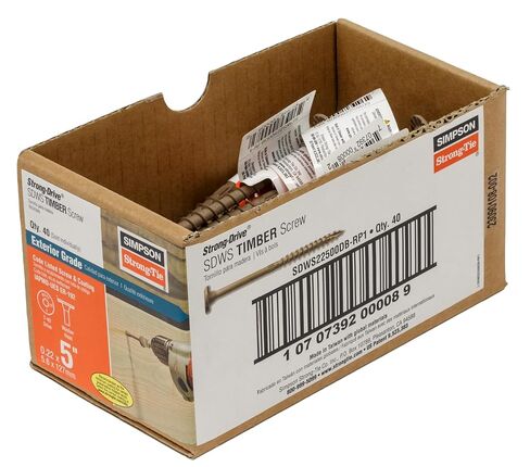 Simpson Strong-Tie SDWS22500DB-RP1 Strong-Drive SDWS Timber Screw (Exterior Grade) — 0.220 in. x 5 in. T40, Tan in Saudi Arabia