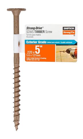 Simpson Strong-Tie SDWS22500DB-RP1 Strong-Drive SDWS Timber Screw (Exterior Grade) — 0.220 in. x 5 in. T40, Tan in Saudi Arabia
