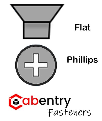 Cabentry Brand | Wood Screws | Flat Head | Phillips Drive | #8 | 1 1/8 Inch | Twinfast Thread | Twinfast | Black Phospate Finish | 100 Pack in Saudi Arabia