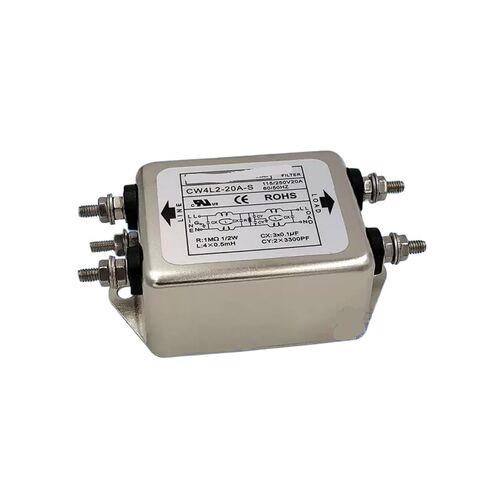 CW4L2-3A/6A/10A/20A-S مرشح طاقة مؤازر أحادي الطور 220 فولت تيار متردد مزدوج المرحلة (برغي CW4L2-20A -S) in Saudi Arabia