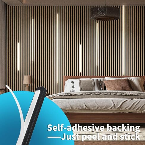 Art3d LED Recessed Lighting Kit - 6pcs Self-Adhesive White LED Light with Smart Switch, 3000k Touching Switch Light for Wood Slat Wall Panels, Headboards, Stairs, Under Cabinet, Home Decor in Saudi Arabia