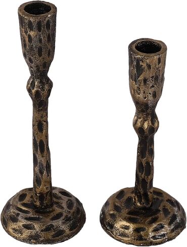 مجموعة حوامل شموع فضية من Rely+ مكونة من 2 قطعة مركزية على شكل دائري لطاولة الطعام وحامل شموع لتزيين المنزل وحامل شموع للمنزل وحفلات الزفاف in Kuwait