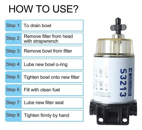 Outboard Marine Fuel Filter Water Separator Marine Engine Marine Filter Kit S3213 in Kuwait