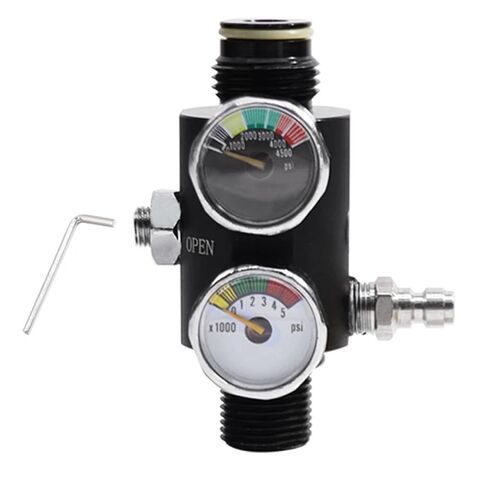 Dual Gauge Pressure Regulator Valvula Reguladora Pneumatic Air Valve Fill Station(Black M18) in Kuwait