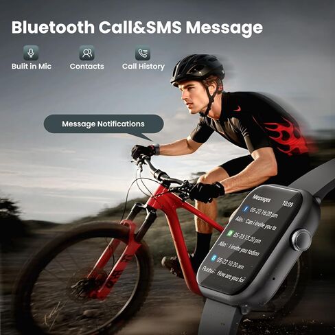 1.96 "HD Calling Smartwatch ، 120 Sports ، Heart & Sleep Tracker ، IP67 in Kuwait
