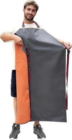 مريلة مطاطية سميكة من GoldPig: مقاومة للماء، ومقاومة للمواد الكيميائية، ورقبة وحزام قابلان للتعديل لغسل الأطباق والبستنة والجزارة in Kuwait