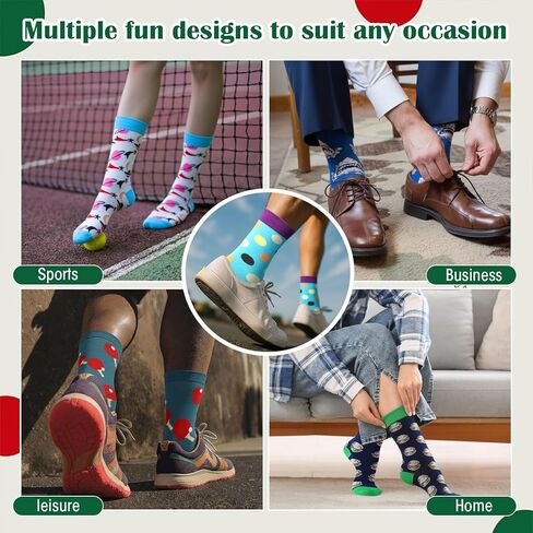 24/48 Pairs Christmas Socks Bulk with Gift Tags for Women Men Christmas Funny Novelty Cotton Crew Socks in Saudi Arabia