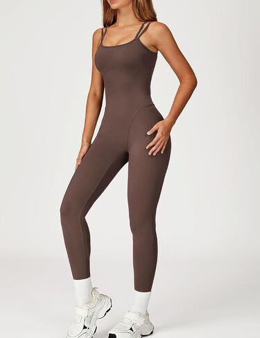 جمبسوت نسائي مثير بدون ظهر من AEEZO، بدلة تدريب مبطنة متقاطعة من الخلف، قطعة واحدة للتحكم في البطن، بدلة ضيقة لرفع المؤخرة in Kuwait