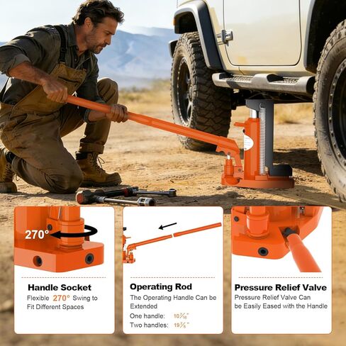 YATOINTO Toe Jack 5 Ton/10 Ton, Hydraulic Jack, Floor Jack Seal Kit for Construction Landscaping Farm Projects in Saudi Arabia