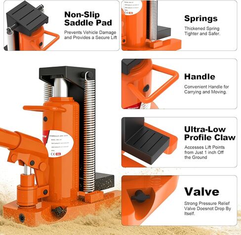 YATOINTO Toe Jack 5 Ton/10 Ton, Hydraulic Jack, Floor Jack Seal Kit for Construction Landscaping Farm Projects in Saudi Arabia