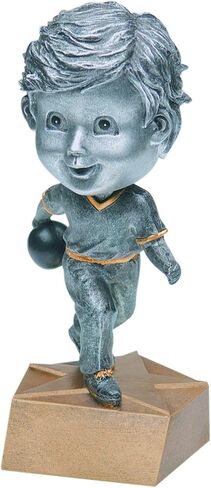 Decade Awards Bowling Bobblehead Trophy, Female or Male - 6 Inch Tall | Engraving Bowling League Award - Customize Now in Saudi Arabia