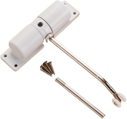 Aluminum Alloy Pulley Door Closer Simple Adjustable self-Closing Device Hidden(White) in Saudi Arabia