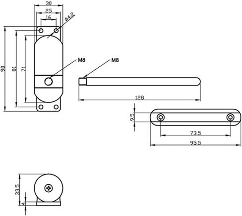 10-60KG zinc Alloy mini Adjustable Surface Mounted Automatic Spring Door Closer in Saudi Arabia