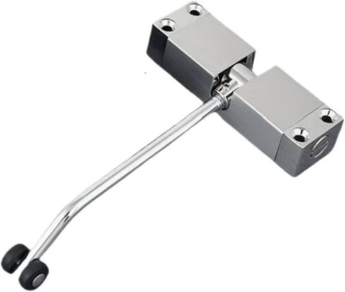 Silver Square Automatic Door Closer Spring Door Closing Device with Adjustable Force in Saudi Arabia