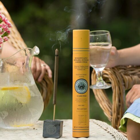 عصي بخور حديقة العنكبوت من نانتوكيت | طارد البعوض والذباب | يدوم طويلاً برائحة طيبة | الشمس والرمل - عبوة من 14 قطعة in Kuwait