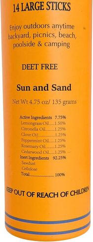 عصي بخور حديقة العنكبوت من نانتوكيت | طارد البعوض والذباب | يدوم طويلاً برائحة طيبة | الشمس والرمل - عبوة من 14 قطعة in Kuwait