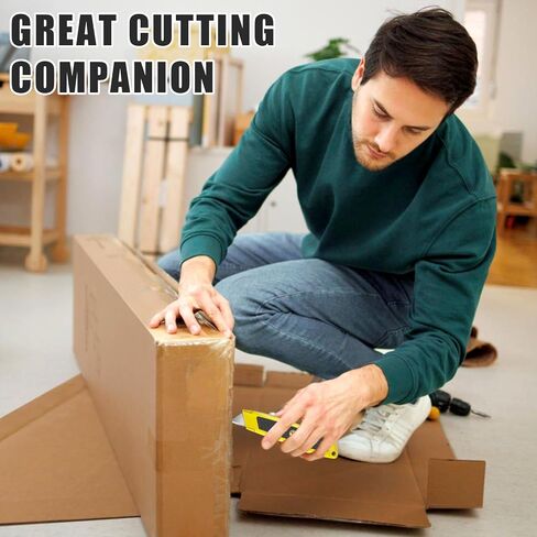 4 قطع من قواطع الصناديق القابلة للسحب من DIYSELF، سكاكين متعددة الاستخدامات مع 10 شفرات، شديدة التحمل للكرتون والسجاد والورق in Kuwait