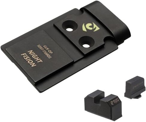 لوحة بصرية ومجموعة رؤية مشتركة متوافقة مع Holosun 509T إلى Glock 17/19 MOS بالحجم الكامل - أضف رؤية النقطة الحمراء إلى Glock MOS مع مشاهد حديدية احتياطية - غير متوافقة مع Holosun 507k x2 in Kuwait