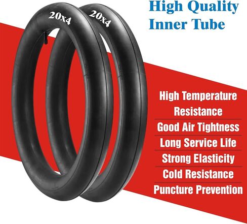 عبوتان من إطارات وأنابيب الدراجة الدهنية القابلة للطي مقاس 20 × 4.0 - مجموعة شديدة التحمل مقاومة للثقب لجميع التضاريس للدراجات الدهنية والدراجات الإلكترونية والدراجات الجبلية in Kuwait