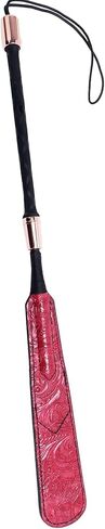 Red Riding Crop,Leather Horsewhip 16.1 Inch with Double-Sided Head for Equestrian Horse Training for Stage Performance Racing Cosplay in Saudi Arabia