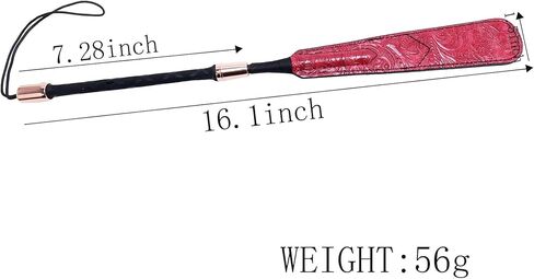 Red Riding Crop,Leather Horsewhip 16.1 Inch with Double-Sided Head for Equestrian Horse Training for Stage Performance Racing Cosplay in Saudi Arabia