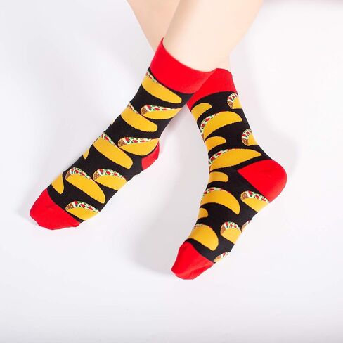 جوارب BONANGEL النسائية المبتكرة والمضحكة، جوارب قطنية لطيفة بتصميم طعام الحيوانات، هدايا للنساء in Kuwait