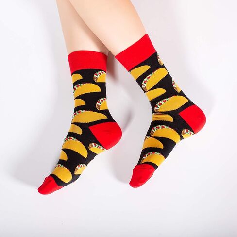 جوارب BONANGEL النسائية المبتكرة والمضحكة، جوارب قطنية لطيفة بتصميم طعام الحيوانات، هدايا للنساء in Kuwait