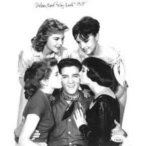 Athlon Sports CTBL-023163 8 x 10 in. Dolores Hart Signed Vintage Black & White Photo King Creole 1958, JSA Hologram No. DD47998 - Kissing Elvis Presley in Kuwait