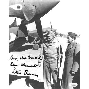 Athlon Sports CTBL-023802 8 x 10 in. Stephen Bonner Signed WWII Flying Tigers Ace Pilot 23rd FG China Vintage Black & White Photo, Gen Hap Arnold Gen Chennault - JSA DD64488 in Kuwait