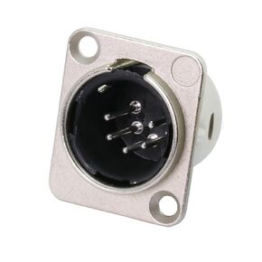 5Pcs/lot 3/4/5 Pins XLR Male Plug Panel Mount XLR Chassis Microphone MIC Cable Terminal XLR Wire Connector Black/Silver(C1032) in Kuwait