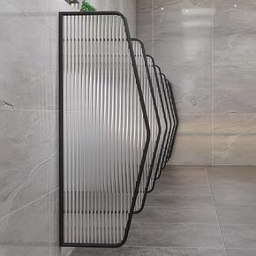 3PCS Stainless Steel Urinal Partitions - Privacy Solutions for Public Restrooms, Sleek & Modern Design, Durable Tempered Glass Panels, Ideal for Commercial Spaces in Kuwait