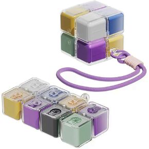 حقيبة تنظيم حبوب الدواء للسفر من لونجيت، صندوق دواء أسبوعي مع 8 حجرات، محمولة مع حزام (متعددة الألوان) in Kuwait