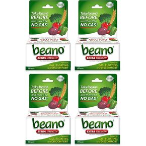 Beano Ultra 800، مكمل غذائي لمنع الغازات والإنزيم الهضمي، 30 قيراط، 4 عبوات in Kuwait