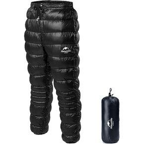 سراويل Naturehike خفيفة الوزن للتدفئة، سراويل شتوية منتفخة للرجال والنساء قابلة للتعبئة، سراويل ثلج للتزلج في الهواء الطلق مقاومة للرياح، للتخييم in Kuwait