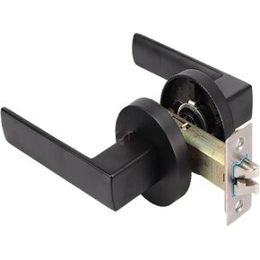 قفل مرور ثقيل ثلاثي الأقطاب بدون مفتاح قفل باب النار الممر قفل الحمام فندق KTV غرفة قفل الباب قفل مقبض (أسود) in Kuwait